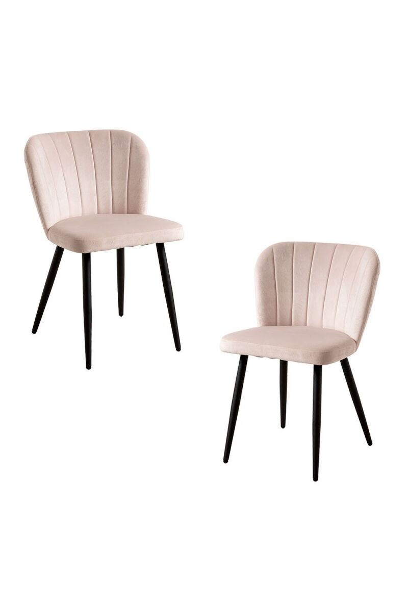 Pack 2 sillas luk terciopelo - beige
