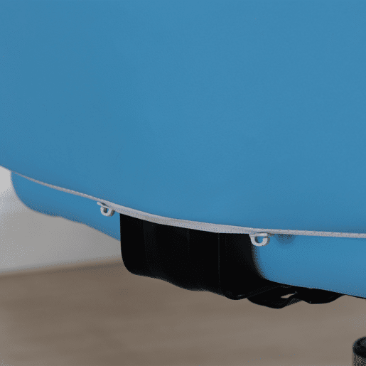 Vinsetto Cadeira de Escritório sem Apoio para os Braços Cadeira de Escritório Giratória de Couro Sintético com Altura Ajustável Estilo Moderno Carga Máxima 120 kg 45x59x90-100 cm Azul