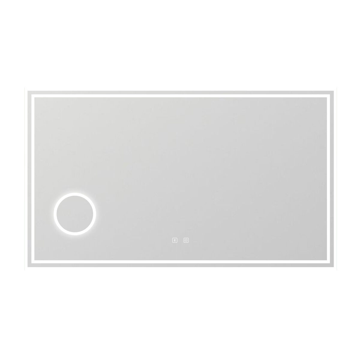 Espejo de baño led 120×70cm + bluetooth + espejo de aumento + regulable