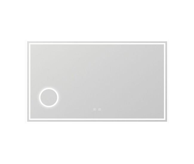 Espejo de baño led 120×70cm + bluetooth + espejo de aumento + regulable