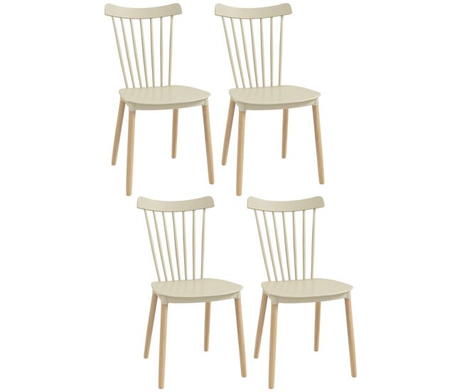 Sillas de Comedor Madera de Haya, PP HOMCOM