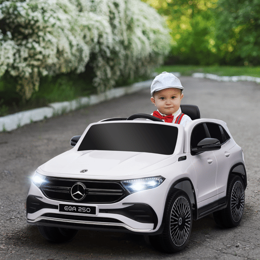 HOMCOM Carro Elétrico para Crianças Mercedes-Benz EQA Carro a Bateria 12V com Controlo Remoto Música Buzina Velocidade 3-8 kmh para Crianças 3-8 Anos 111,5x69x52,5 cm Branco HOMCOM Carro Elétrico para Crianças Mercedes-Benz EQA Carro a Bateria 12V com Controlo Remoto Música Buzina Velocidade 3-8 kmh para Crianças 3-8 Anos 111,5x69x52,5 cm Branco