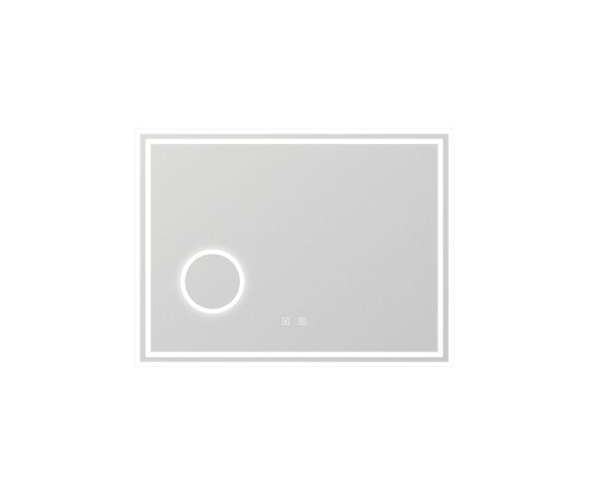 Espejo de baño led 80×60cm + bluetooth + espejo de aumento + regulable