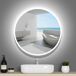 Espejo redondo de baño LED+antivaho+interruptor táctil 120x120 Espejo redondo de baño LED+antivaho+interruptor táctil 120x120 Blanco