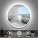 Espejo redondo de baño LED+antivaho+interruptor táctil 120x120 Espejo redondo de baño LED+antivaho+interruptor táctil 120x120 Blanco