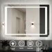 Espejo de baño LED+antivaho+interruptor táctil 70x100 Espejo de baño LED+antivaho+interruptor táctil 70x100 Blanco