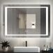 Espejo de baño LED+antivaho+interruptor táctil 70x100 Espejo de baño LED+antivaho+interruptor táctil 70x100 Blanco