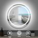 Espejo de baño LED redondo+antivaho+interruptor táctil Espejo de baño LED redondo+antivaho+interruptor táctil Blanco
