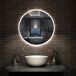 Espejo redondo de baño LED + antivaho + brillo ajustable 60x60 Espejo redondo de baño LED + antivaho + brillo ajustable 60x60 Natural