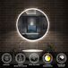 Espejo redondo de baño LED + antivaho + brillo ajustable 60x60 Espejo redondo de baño LED + antivaho + brillo ajustable 60x60 Natural