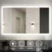 Espejo de baño LED + antivaho + interruptor táctil 70x120 Espejo de baño LED + antivaho + interruptor táctil 70x120 Blanco