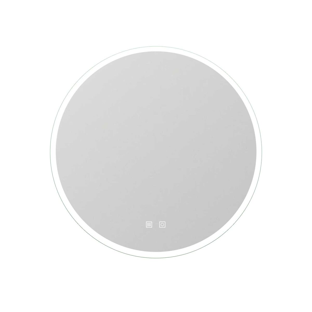 Espejo redondo de baño LED + antivaho + brillo ajustable 60x60