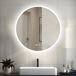 Espejo redondo de baño LED + antivaho + brillo ajustable 80x80 Espejo redondo de baño LED + antivaho + brillo ajustable 80x80 Natural
