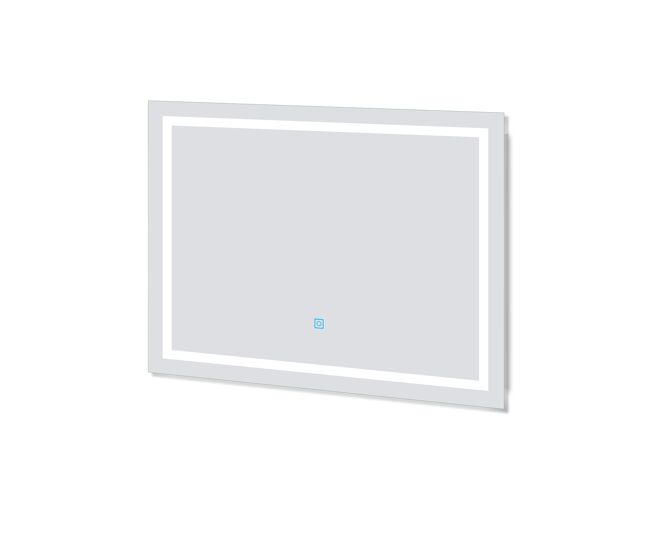 Espejo de baño led sin cobre 80×60cm+antivaho+interruptor táctil