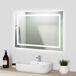 Espejo de baño LED sin cobre+antivaho+interruptor táctil 60x80 Espejo de baño LED sin cobre+antivaho+interruptor táctil 60x80 Blanco
