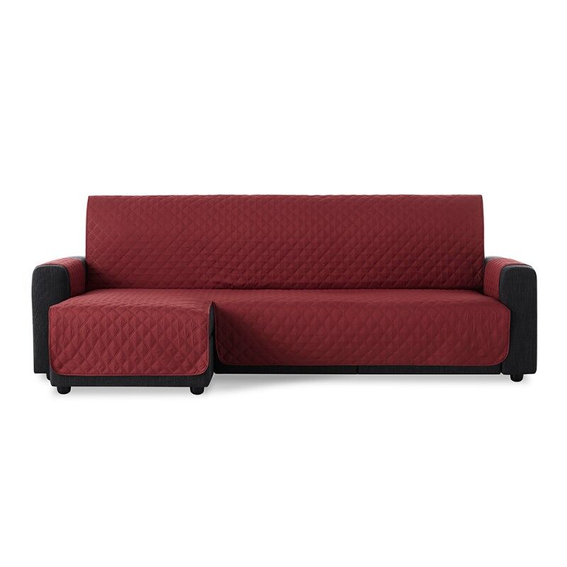 MAXIFUNDAS- Cubre Sofá Chaise Longue Acolchado MAUI. Cubre chaise longue Brazo izquierdo 280 cm Marrón