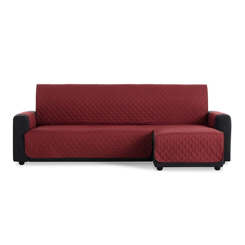 MAXIFUNDAS- Cubre Sofá Chaise Longue Acolchado MAUI.  Cubre chaise longue Brazo derecho 280 cm Gris