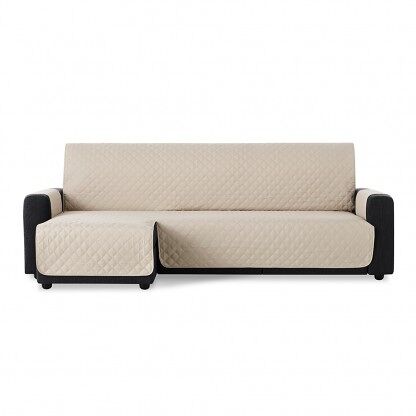 MAXIFUNDAS- Cubre Sofá Chaise Longue Acolchado MAUI. Cubre chaise longue Brazo izquierdo 220 cm Gris