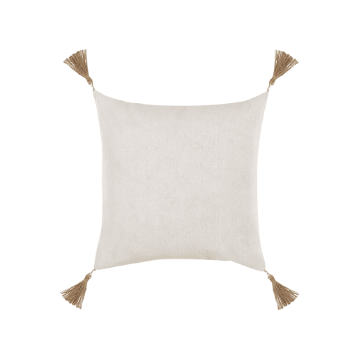 Conjunto de 2 almofadas decorativas AZALEA 45 x 45 cm Creme claro Sólido