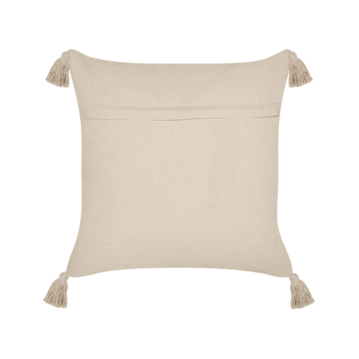 Conjunto de 2 almofadas decorativas ARALIA Algodão 45 x 45 cm Creme Padrão geométrico
