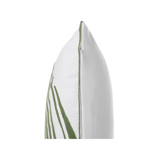 Conjunto de 2 almofadas decorativas AZAMI Algodão 45 x 45 cm Verde escuro Padrão de plantas