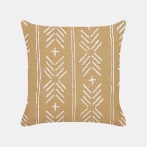 Almofada decorativa BANYAN Algodão 45 x 45 cm Cor de areia Padrão geométrico