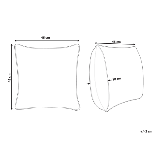 Almofada decorativa BANYAN Algodão 45 x 45 cm Cor de areia Padrão geométrico