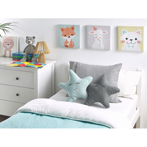 Almofada decorativa BHOPAL Algodão 40 x 40 cm Cinzento Estrela