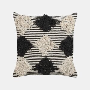 Almofada decorativa BHUSAWAL Algodão 50 x 50 cm Preto Padrão geométrico