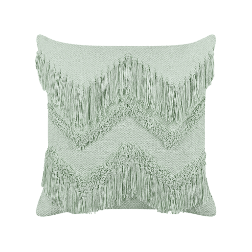 Almofada decorativa BACOPA Algodão 45 x 45 cm Verde Padrão chevrón