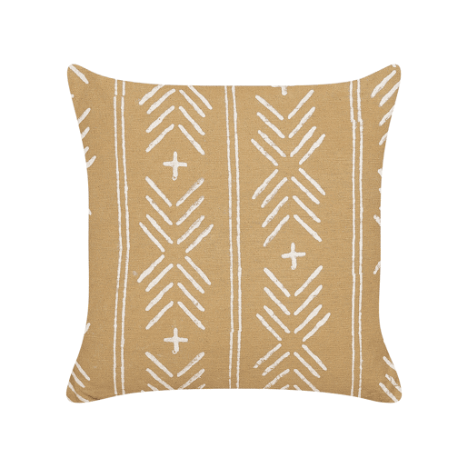 Conjunto de 2 almofadas decorativas BANYAN Algodão 45 x 45 cm Cor de areia Padrão geométrico