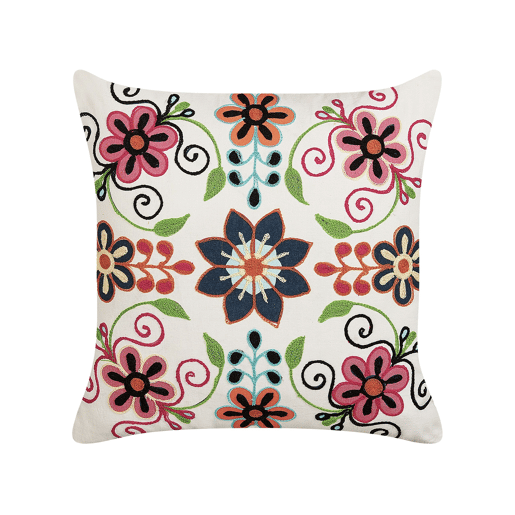 Almofada decorativa BAHRAICH Algodão 50 x 50 cm Multicolor Padrão floral