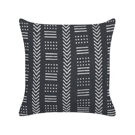 Conjunto de 2 almofadas decorativas BENZOIN Algodão 45 x 45 cm Preto Padrão geométrico