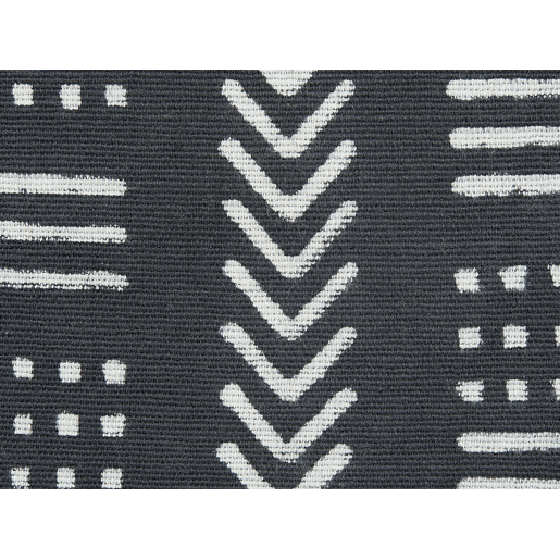 Conjunto de 2 almofadas decorativas BENZOIN Algodão 45 x 45 cm Preto Padrão geométrico