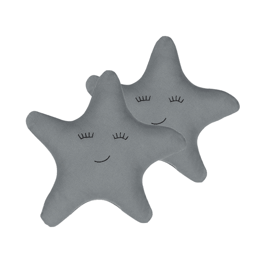 Conjunto de 2 almofadas decorativas BHOPAL Algodão 40 x 40 cm Cinzento Estrela
