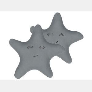 Conjunto de 2 almofadas decorativas BHOPAL Algodão 40 x 40 cm Cinzento Estrela