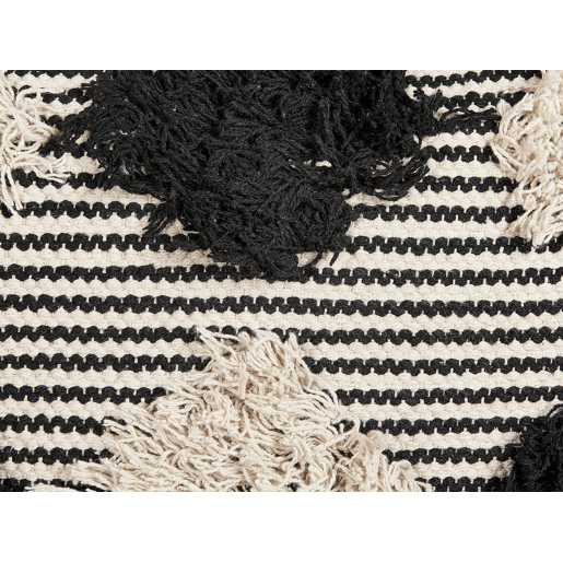 Conjunto de 2 almofadas decorativas BHUSAWAL Algodão 50 x 50 cm Preto Padrão geométrico