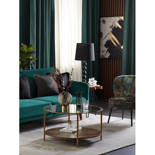 Conjunto de 2 almofadas decorativas BELLFLOWER 45 x 45 cm Preto Padrão geométrico