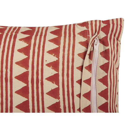 Almofada decorativa DEGLUPTA Algodão 45 x 45 cm Vermelho Padrão chevrón