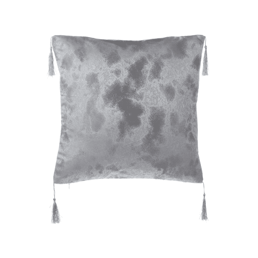 Conjunto de 2 almofadas decorativas CAMELLIA 45 x 45 cm Cinzento Padrão geométrico
