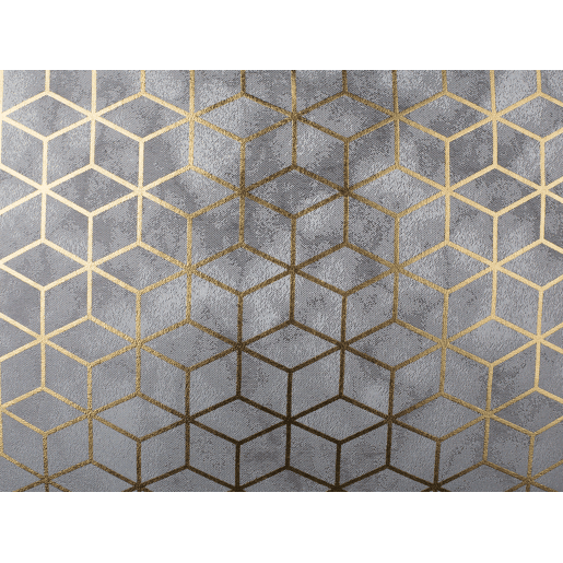Conjunto de 2 almofadas decorativas CAMELLIA 45 x 45 cm Cinzento Padrão geométrico