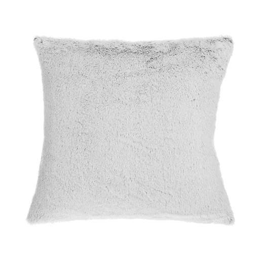 Conjunto de 2 almofadas decorativas CLEMATIS Imitação de pele 45 x 45 cm Cinzento claro Sólido