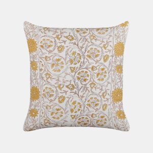 Almofada decorativa CALATHEA Algodão 45 x 45 cm Amarelo Padrão floral
