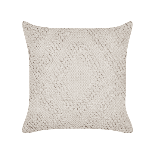 Conjunto de 2 almofadas decorativas CATALPA Algodão 45 x 45 cm Branco Padrão geométrico