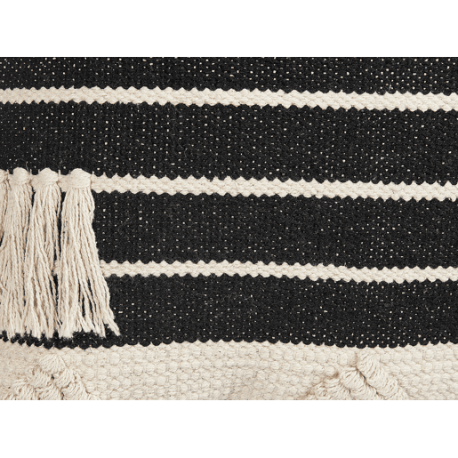 Conjunto de 2 almofadas decorativas CHITTOOR Algodão 50 x 50 cm Preto Padrão geométrico