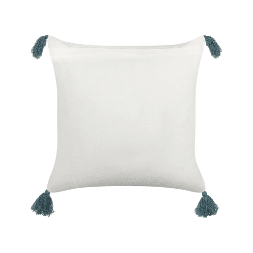 Conjunto de 2 almofadas decorativas CORNUS Algodão 45 x 45 cm Azul Padrão floral