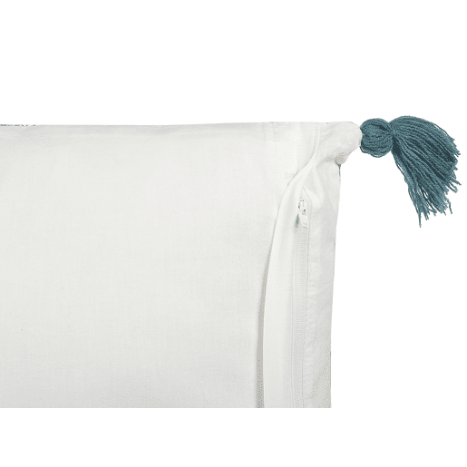 Conjunto de 2 almofadas decorativas CORNUS Algodão 45 x 45 cm Azul Padrão floral