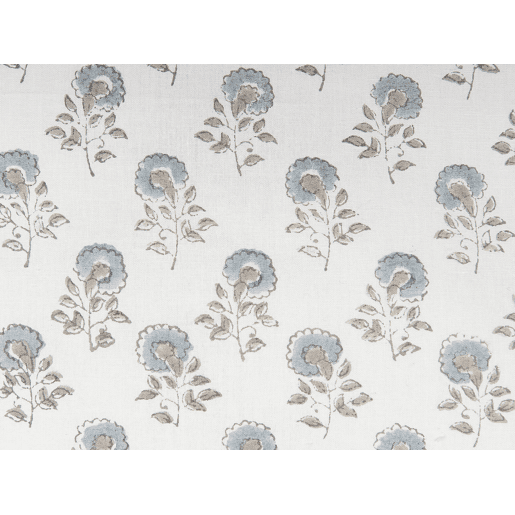 Conjunto de 2 almofadas decorativas CORNUS Algodão 45 x 45 cm Azul Padrão floral