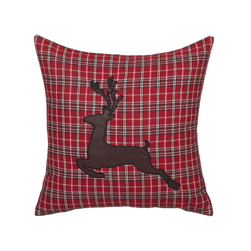 Conjunto de 2 almofadas decorativas COMET 45 x 45 cm Vermelho escuro Padrão natalicio