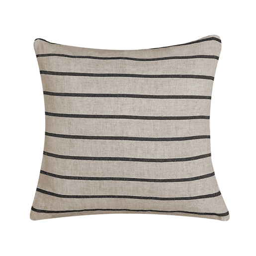 Conjunto de 2 almofadas decorativas CYNARA Algodão 43 x 43 cm Creme Às riscas